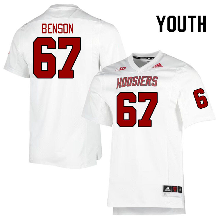 Youth #67 Kahlil Benson Indiana Hoosiers College Football Jerseys Stitched-Retro